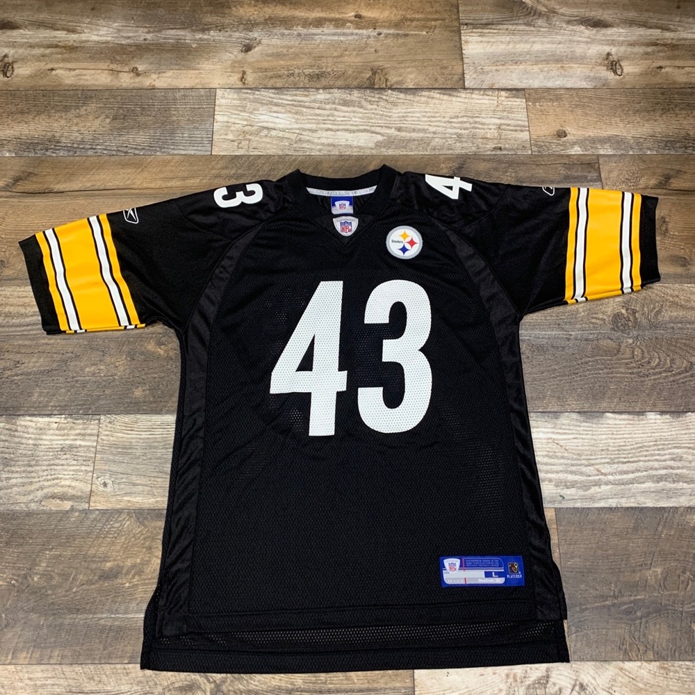 Men's Pittsburgh Steelers Troy Polamale 43 Football Jersey NFL Reebok Size Large